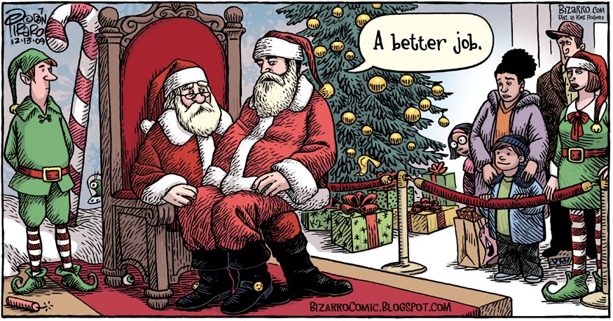 Bizarro comic with Santa